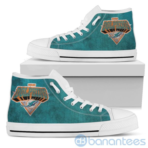 3D Printed Logo Miami Dolphins High Top Shoes Product Photo