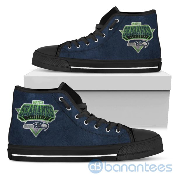 3D Printed Logo Seattle Seahawks High Top Shoes Product Photo