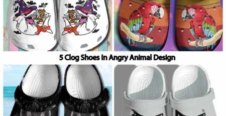 5 Clog Shoes In Angry Animal Design