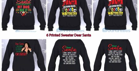6 Printed Sweater Dear Santa