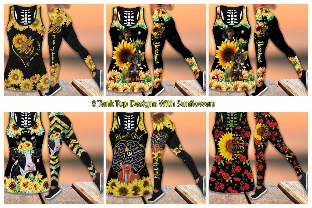 8 Tank Top Designs With Sunflowers
