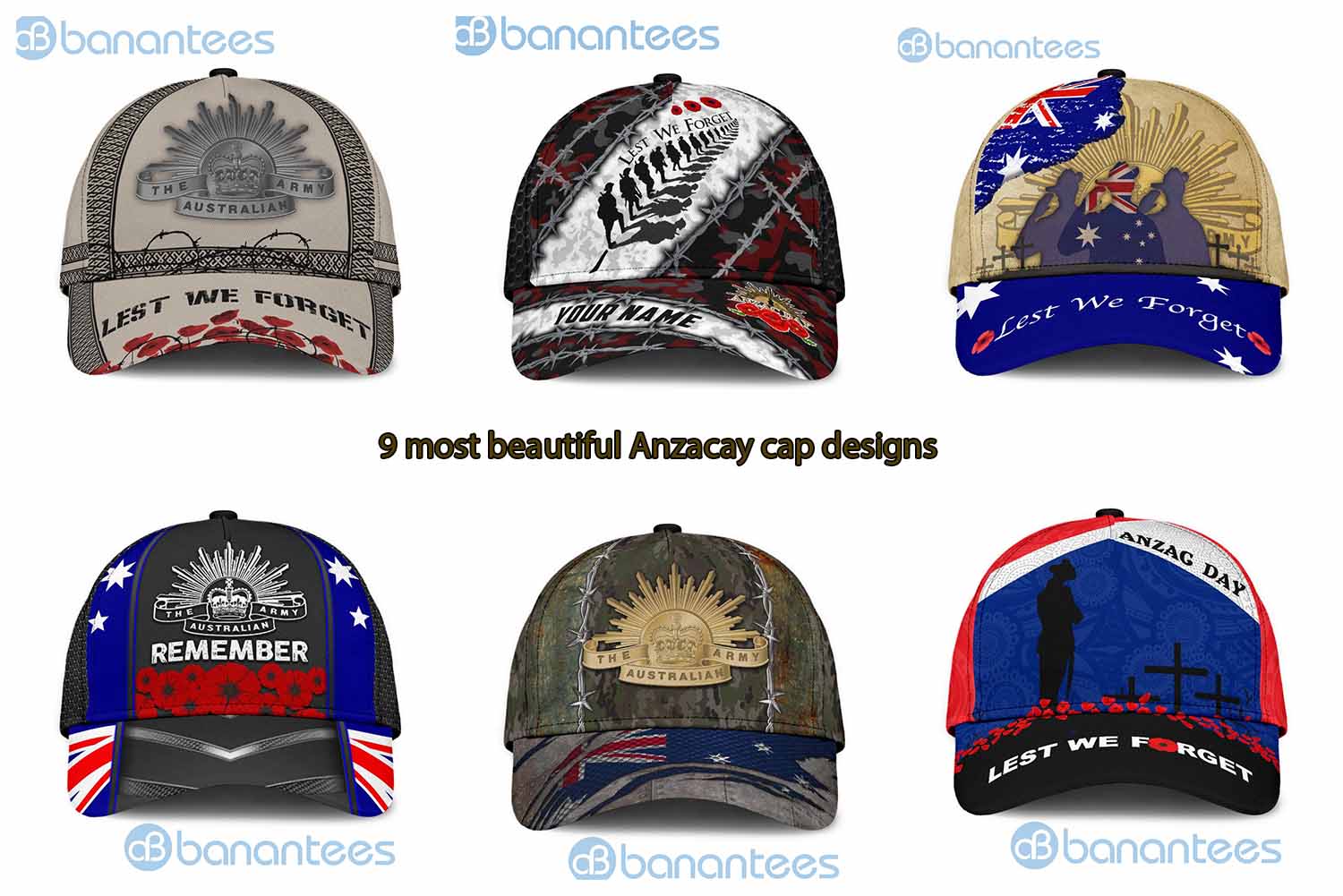 9 most beautiful Anzacay cap designs