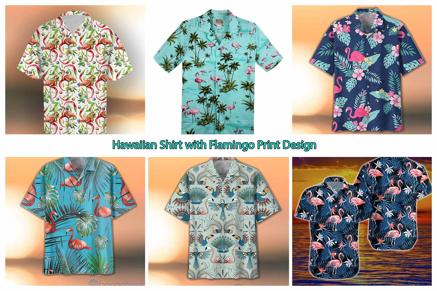 Hawaiian Shirt with Flamingo Print Design