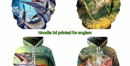 Hoodie 3d printed for anglers