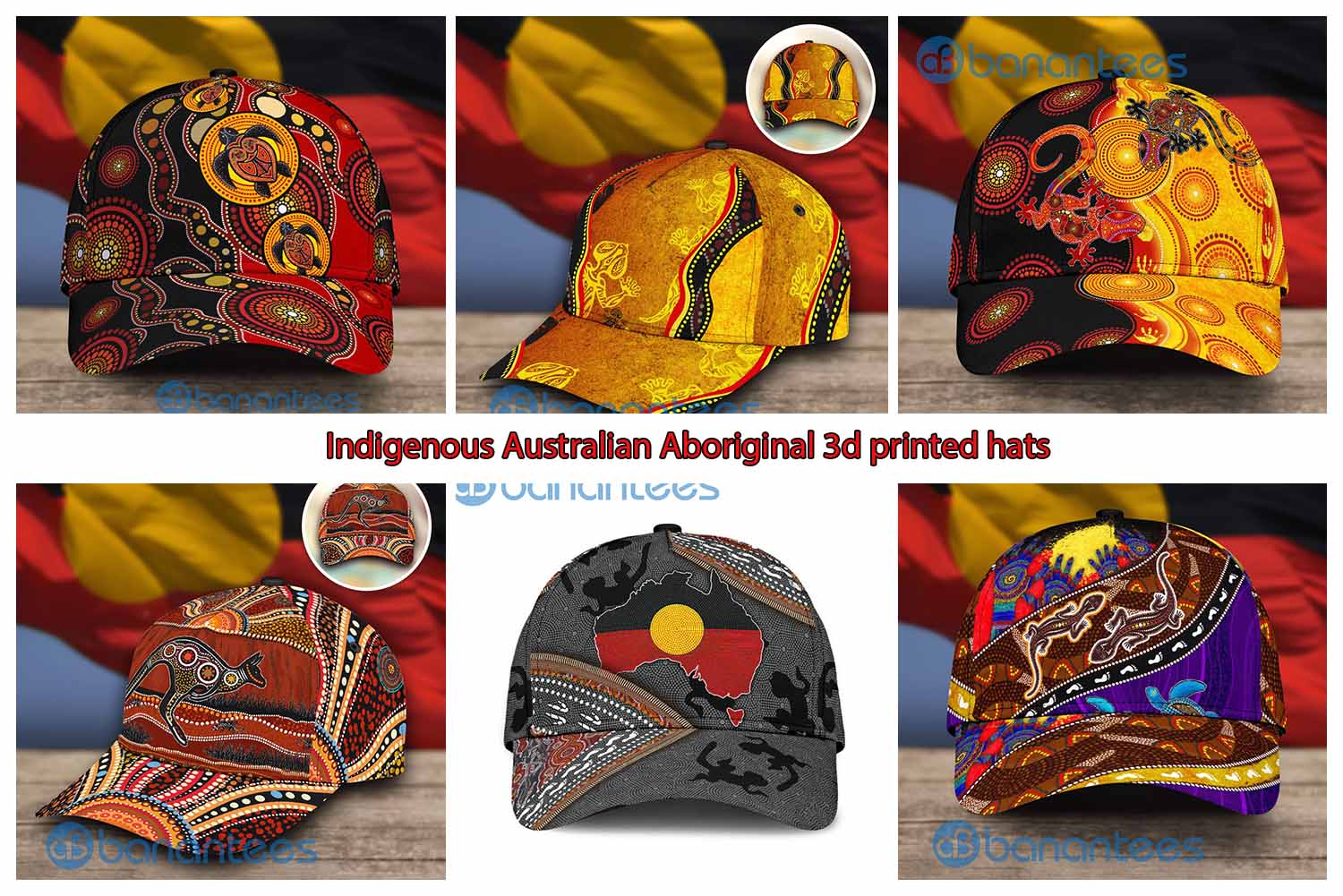 Indigenous Australian Aboriginal 3d printed hats