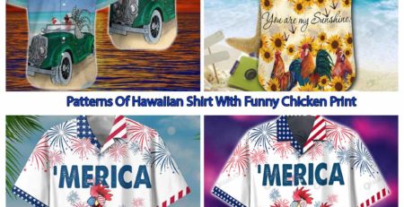 Patterns Of Hawaiian Shirt With Funny Chicken Print