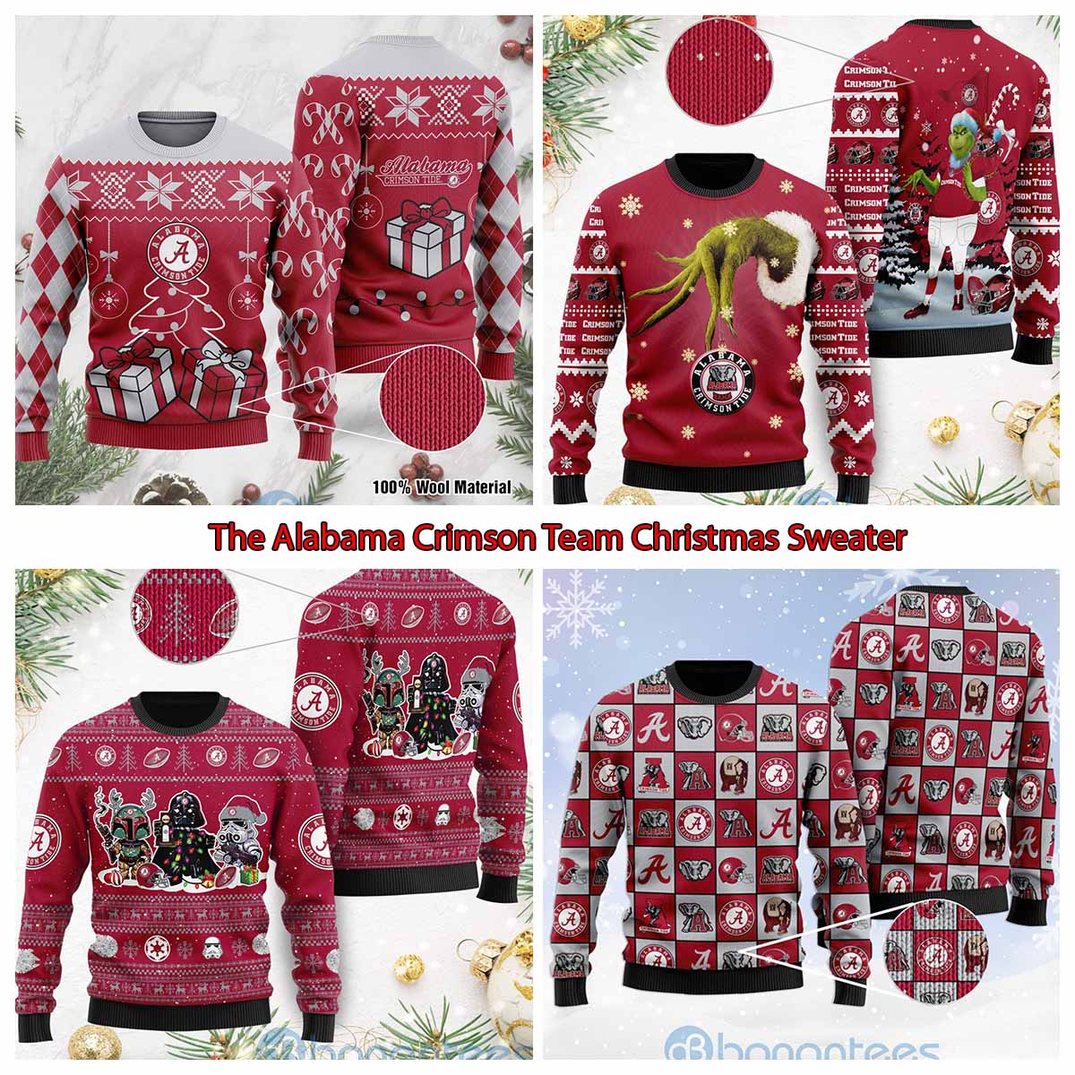 The Alabama Crimson Team Christmas Sweater