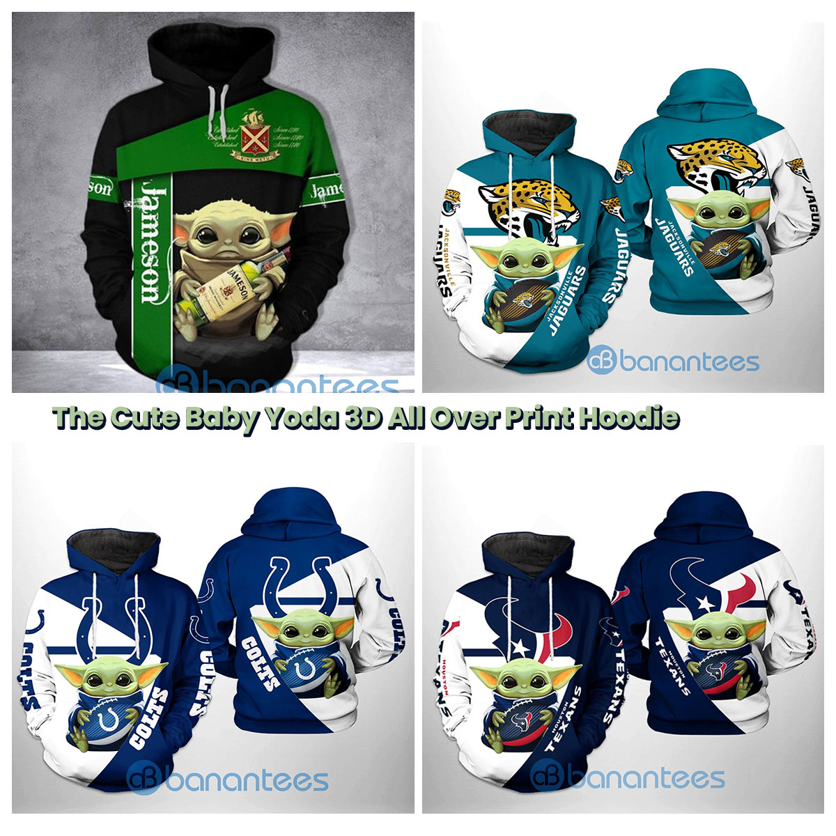 The Cute Baby Yoda 3D All Over Print Hoodie