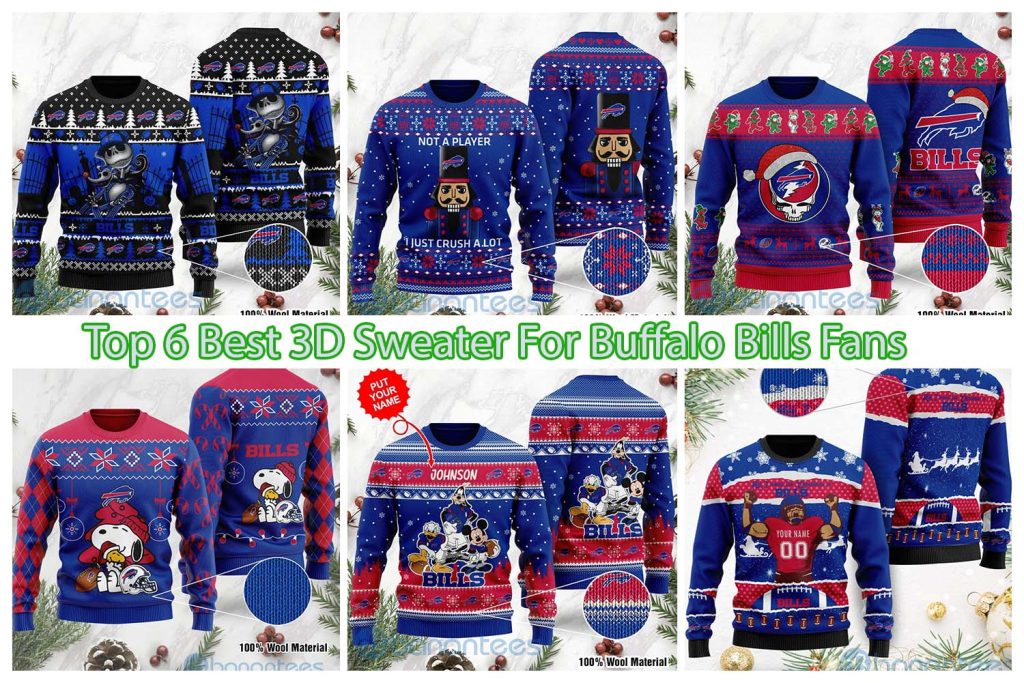 Top 6 Best 3D Sweater For Buffalo Bills Fans