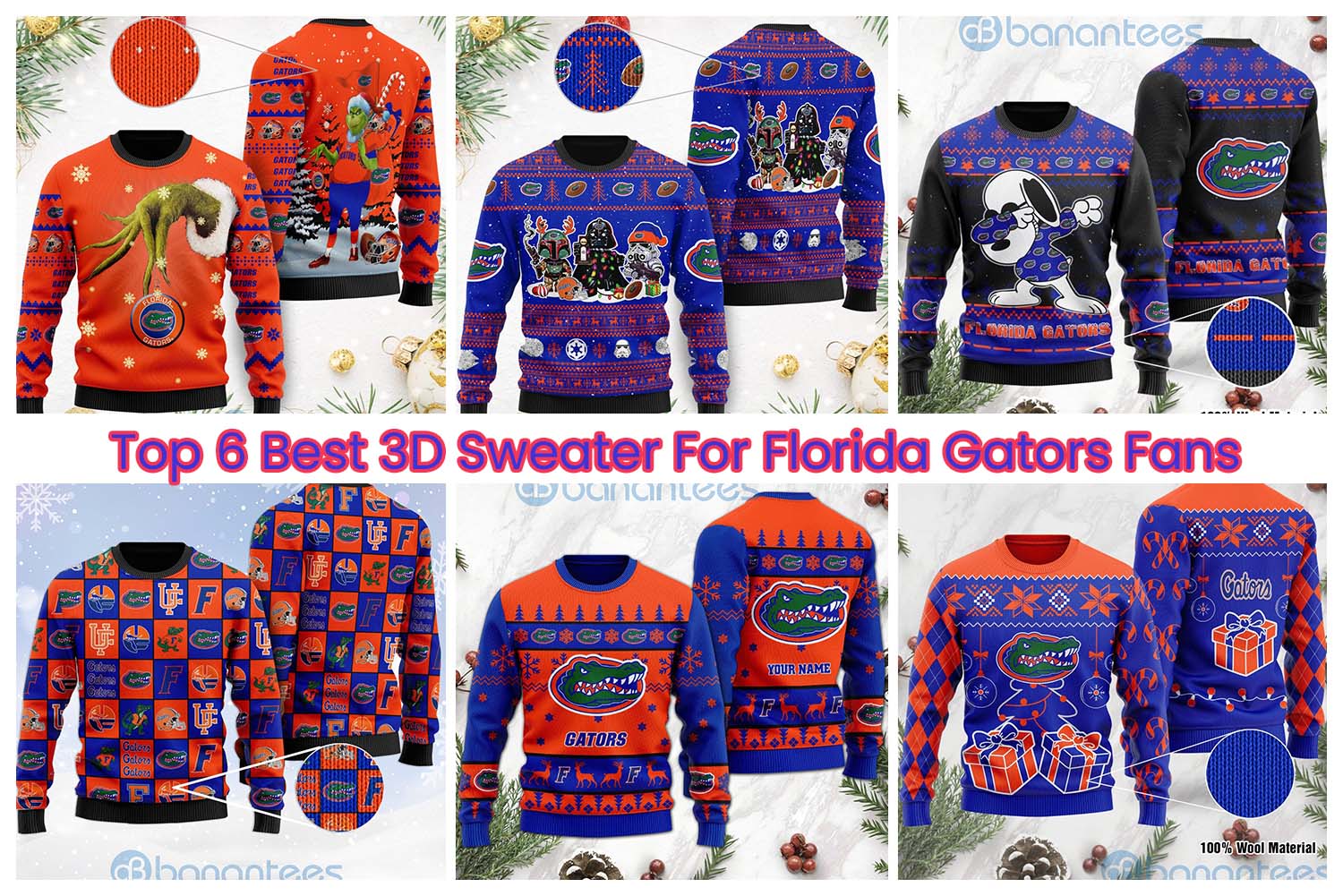 Top 6 Best 3D Sweater For Florida Gators Fans