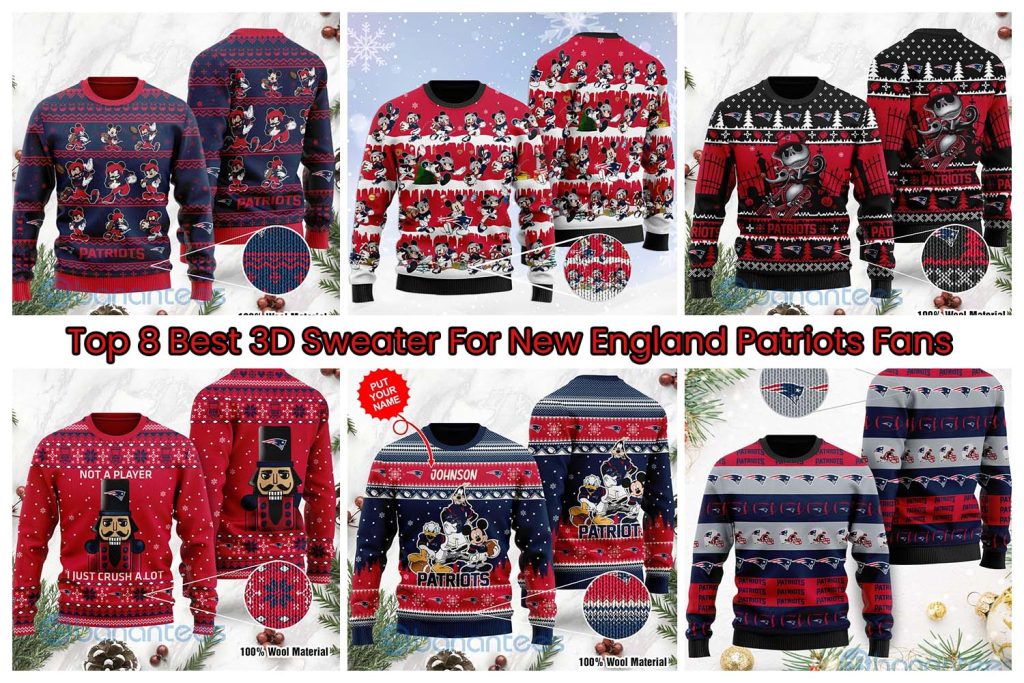 Top 8 Best 3D Sweater For New England Patriots Fans