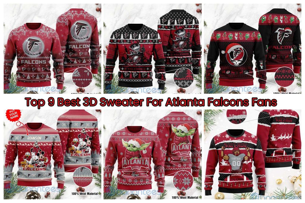 Top 9 Best 3D Sweater For Atlanta Falcons Fans