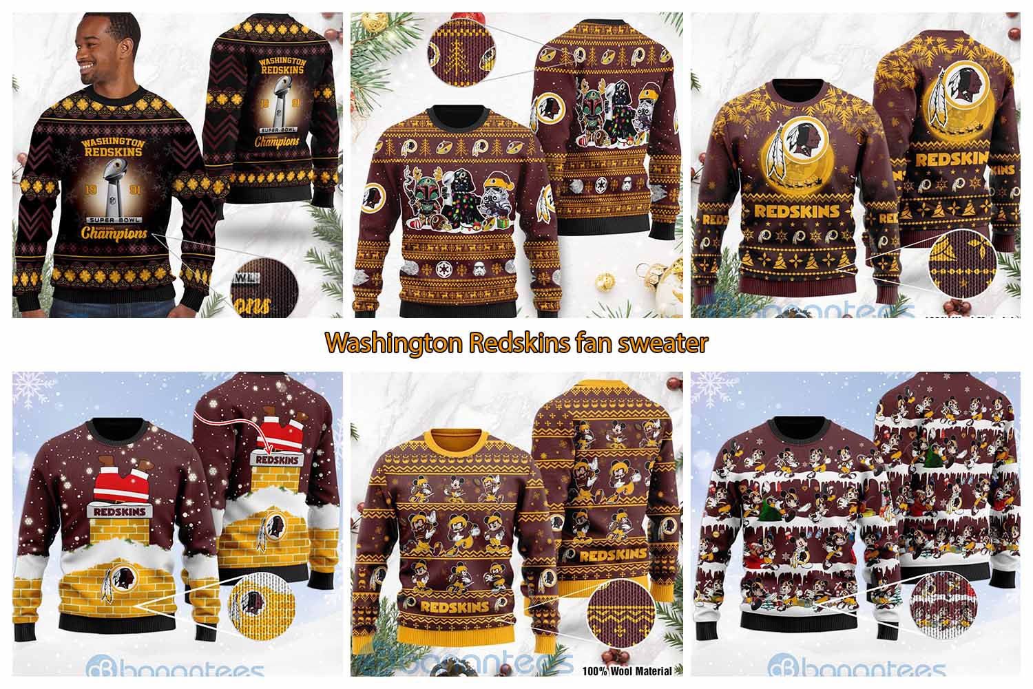 Washington Redskins fan sweater