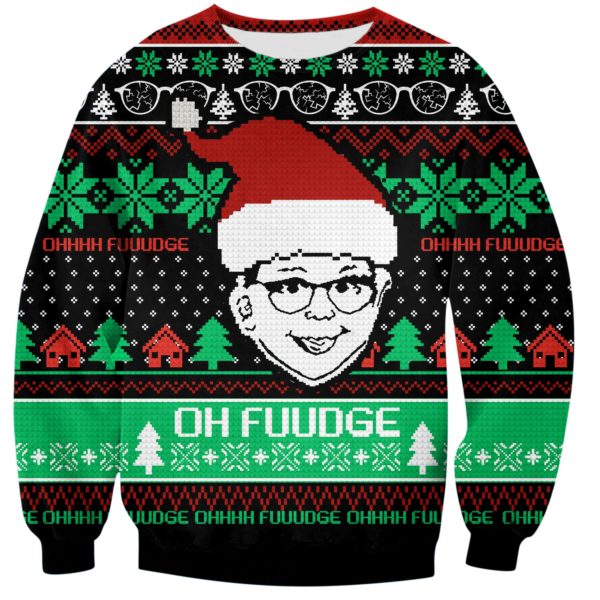 A Christmas Story Oh Fudge Print Ugly Christmas All Over Printed 3D Sweatshirt Product Photo
