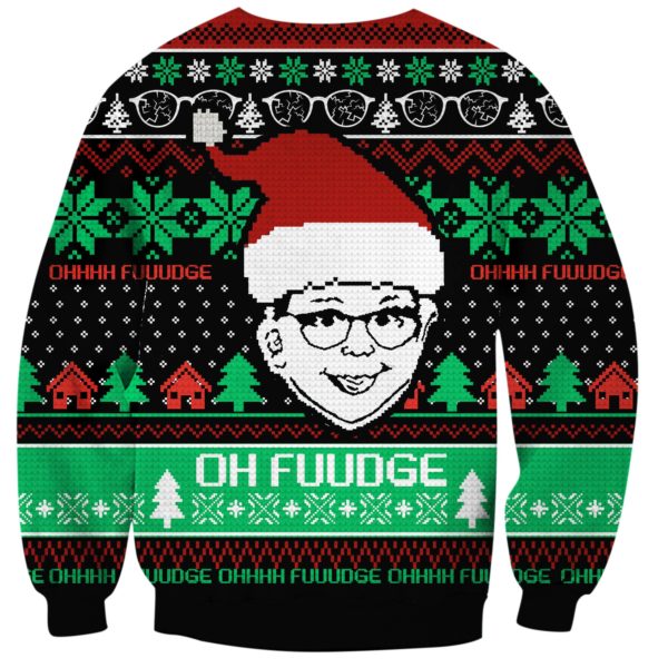 A Christmas Story Oh Fudge Print Ugly Christmas All Over Printed 3D Sweatshirt Product Photo