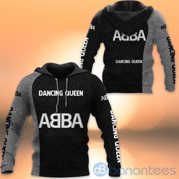 Abba Black And Grey All Over Printed Hoodies Zip Hoodies Product Photo