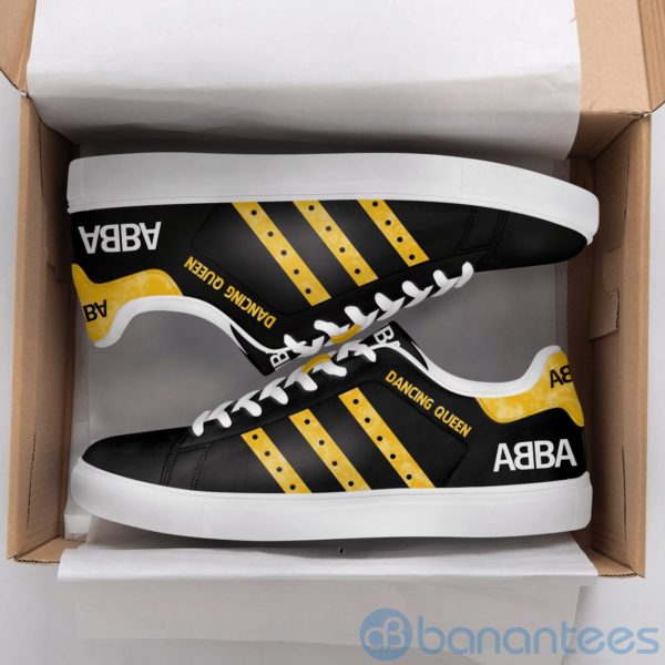 Abba Dacing Queen Yellow Striped Low Top Skate Shoes Product Photo