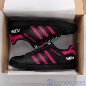 Abba Dancing Queen Pink Striped Low Top Skate Shoes Product Photo