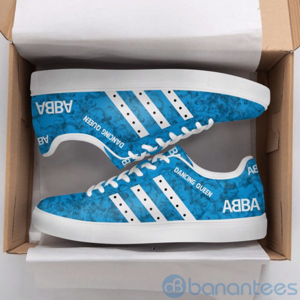 Abba Dancing Queen White Striped Low Top Skate Shoes Product Photo