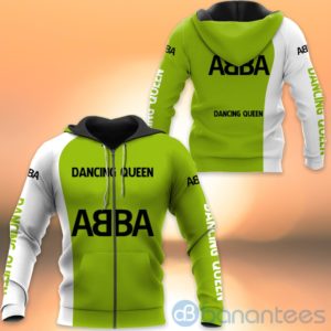 Abba Fans Green All Over Printed Hoodies Zip Hoodies Product Photo