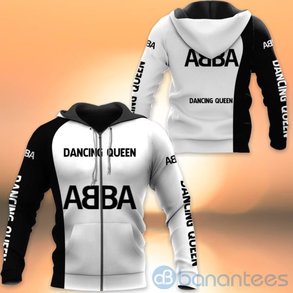 Abba Fans White All Over Printed Hoodies Zip Hoodies Product Photo