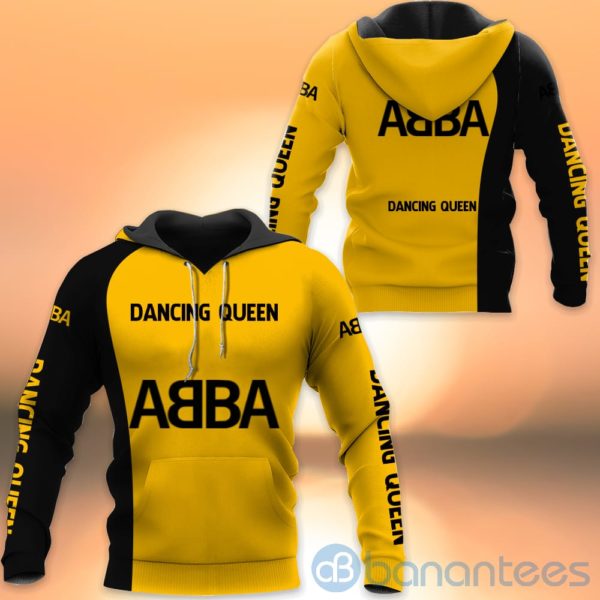 Abba Fans Yellow All Over Printed Hoodies Zip Hoodies Product Photo
