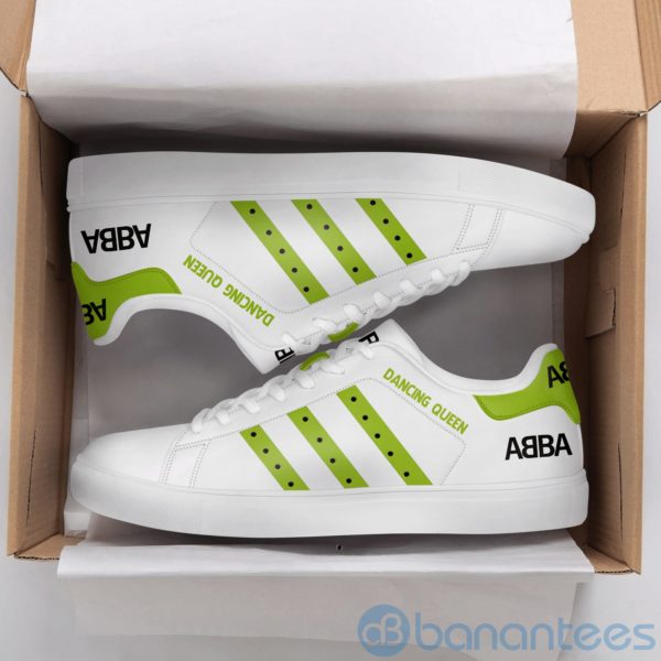 Abba Green Striped Low Top Skate Shoes Product Photo