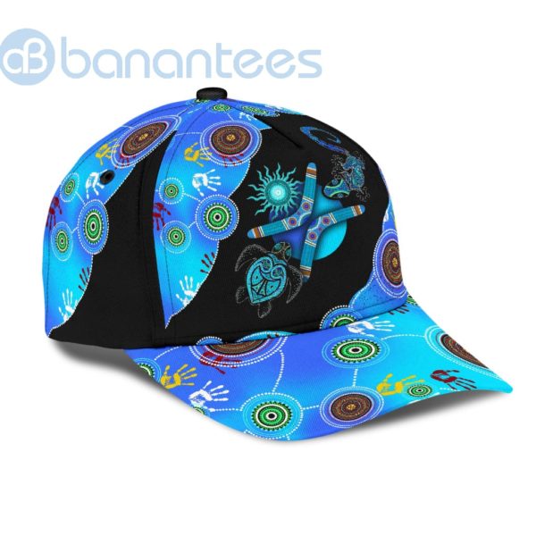 Aboriginal Naidoc Week Blue Turtle Lizard All Over Printed 3D Cap Product Photo