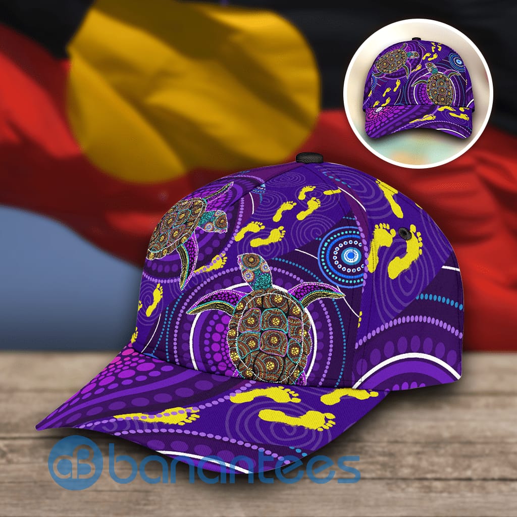 Aboriginal Purple Turtles Australia Indigenous All Over Printed 3D Cap