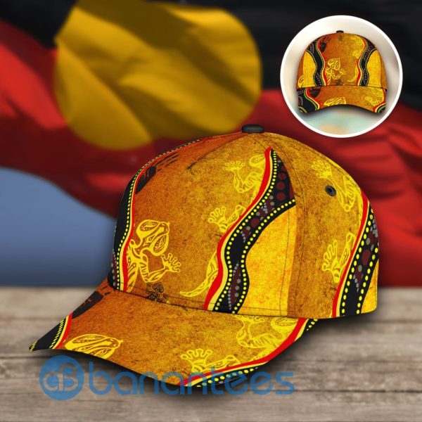 Aboriginal Rock Painting Hand Lizard All Over Printed 3D Cap Product Photo