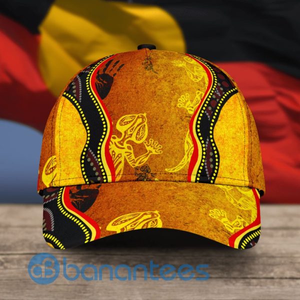 Aboriginal Rock Painting Hand Lizard All Over Printed 3D Cap Product Photo