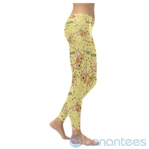 Abyssinian Cat Yellow Leggings For Women Product Photo