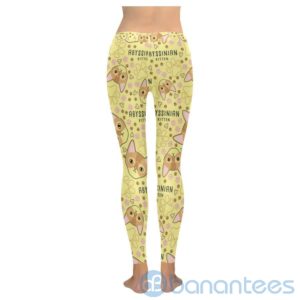 Abyssinian Cat Yellow Leggings For Women Product Photo