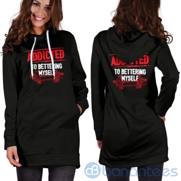 Addicted To Bettering Myself Hoodie Dress For Women Product Photo