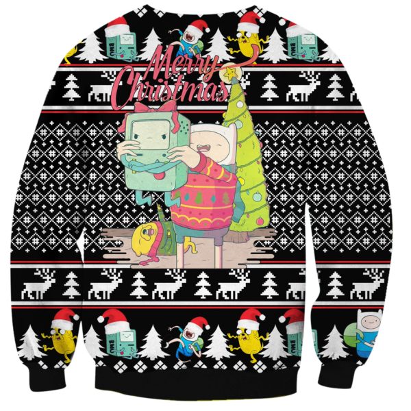 Adventure Time Print Ugly Christmas All Over Printed 3D Sweatshirt Product Photo