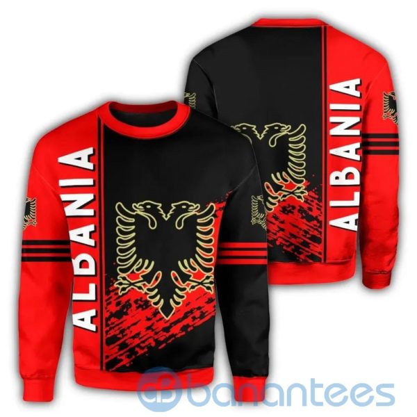 Albania Coat Of Arms Red And Black All Over Printed 3D Sweatshirt Product Photo