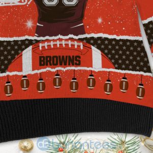 All I Want For Christmas Is Cleveland Browns Custom Name Number Christmas 3D Sweater Product Photo