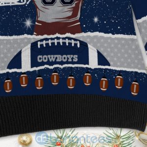 All I Want For Christmas Is Dallas Cowboys Custom Name Number Christmas 3D Sweater Product Photo