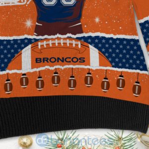 All I Want For Christmas Is Denver Broncos Custom Name Number Christmas 3D Sweater Product Photo
