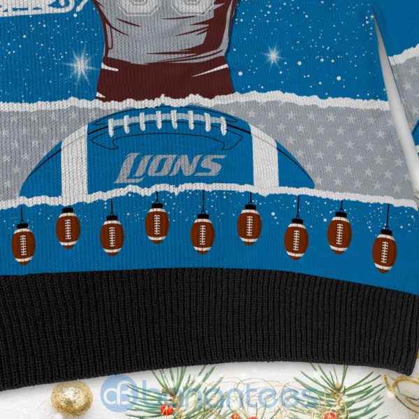 All I Want For Christmas Is Detroit Lions Custom Name Number Christmas 3D Sweater Product Photo