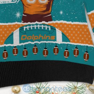 All I Want For Christmas Is Miami Dolphins Custom Name Number Christmas 3D Sweater Product Photo