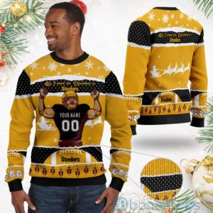 All I Want For Christmas Is Pittsburgh Steelers Custom Name Number Christmas 3D Sweater Product Photo