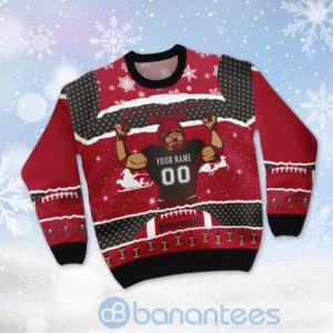 All I Want For Christmas Is Tampa Bay Buccaneers Custom Name Number Christmas 3D Sweater Product Photo