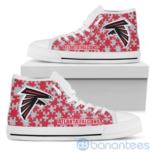 All Over Printed Puzzle Logo Atlanta Falcons High Top Shoes Product Photo
