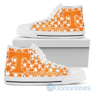 All Over Printed Puzzle Logo Tennessee Volunteers High Top Shoes Product Photo