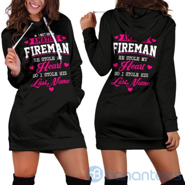 Amazing Fireman Hoodie Dress For Women Product Photo