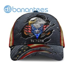 American Air Force Veteran Eagle All Over Printed 3D Cap Product Photo