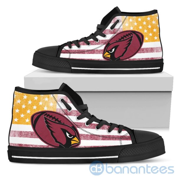 American Flag Style Arizona Cardinals High Top Shoes Product Photo