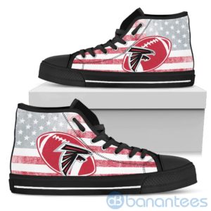 American Flag Style Atlanta Falcons High Top Shoes Product Photo