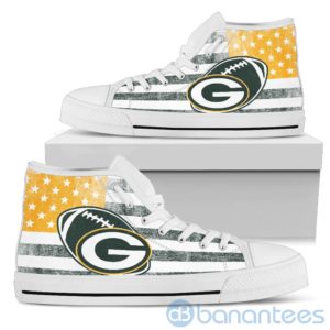 American Flag Style Green Bay Packers High Top Shoes Product Photo